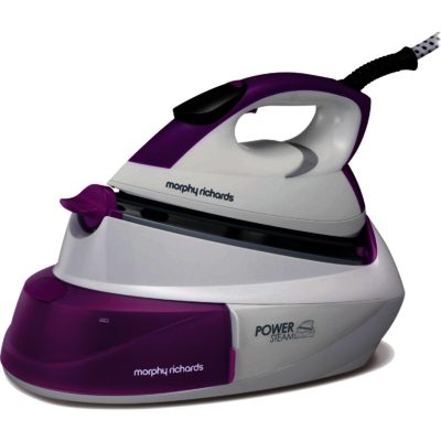 Morphy Richards 333001 Power Steam Intellitemp Steam Generator in White & Plum Morphy Richards 333001 Power Steam Intellitemp Steam Generator in White & Plum